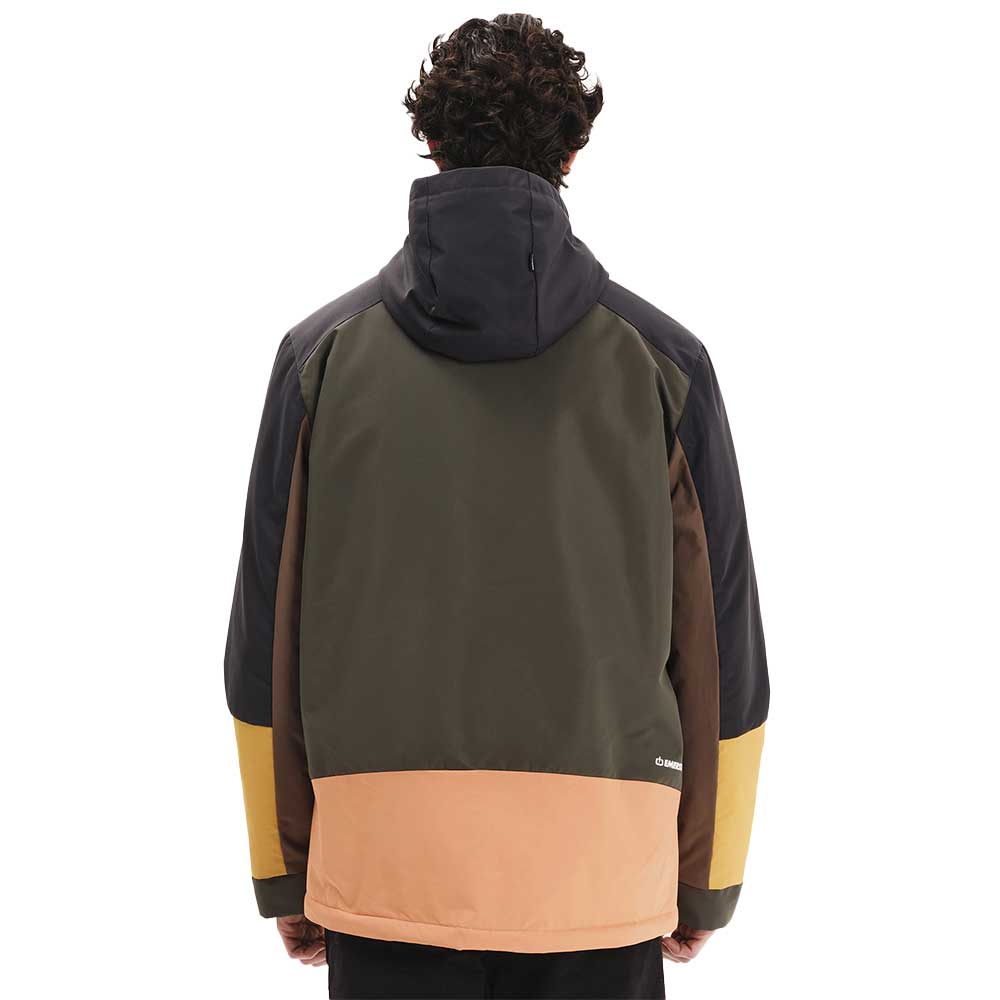 Ανδρικό μπουφάν EMERSON 252.EM10.114 multicolor, αδιάβροχο 10K/10K, αντιανεμικό, με κουκούλα, ρυθμιζόμενες μανσέτες, πολλές τσέπες,