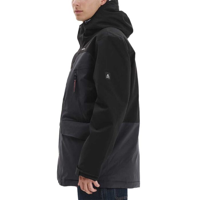 Ανδρικό μπουφάν Emerson Parka Hooded Jacket σε μαύρο χρώμα με κουκούλα και ανακυκλωμένο γέμισμα SOFEELATE®.