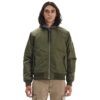 EMERSON Flight Jacket Olive με αποσπώμενη κουκούλα και πολλές τσέπες.
