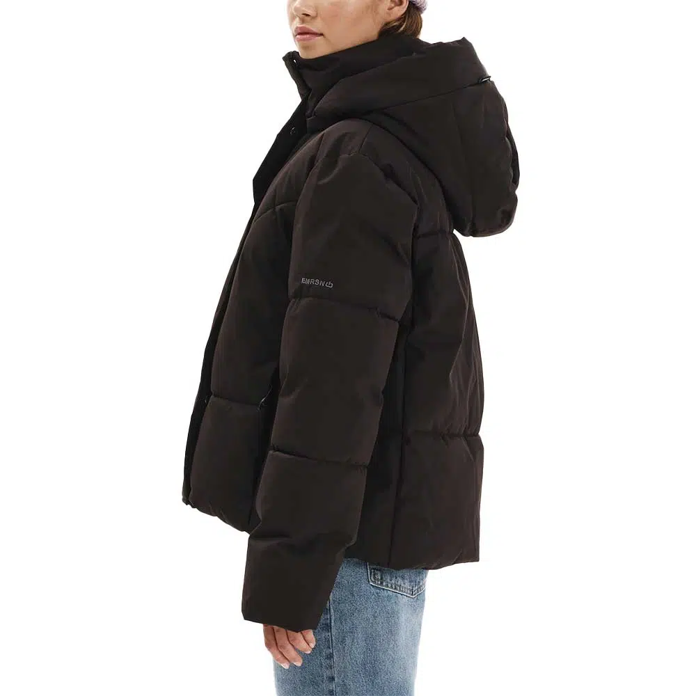 Γυναικείο puffer EMERSON Black με κουκούλα και SOFEELATE® γέμισμα.