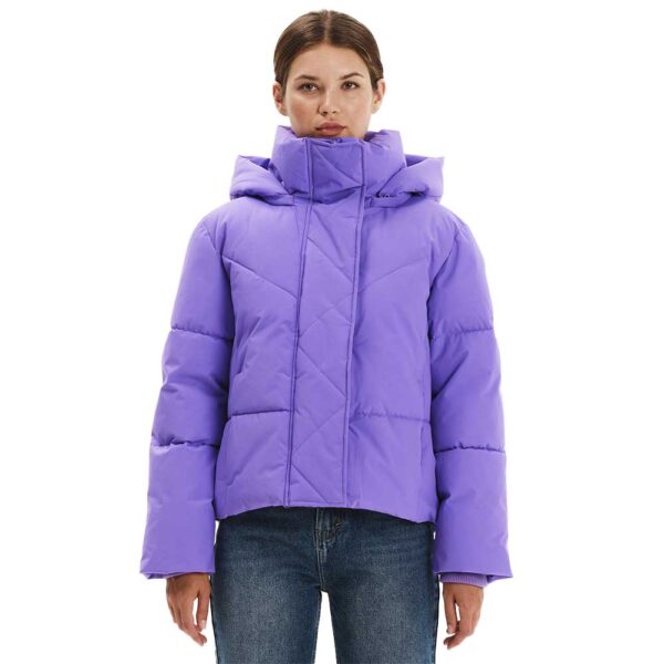 Γυναικείο puffer EMERSON Violet με κουκούλα και SOFEELATE® γέμισμα.