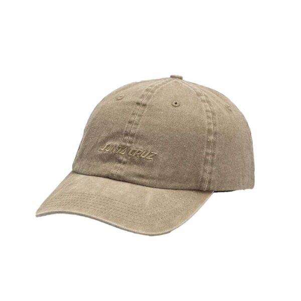 Santa Cruz Team Cap σε μπεζ, κλασικό dad cap με 6-panel κατασκευή, βαμβακερό twill, pigment dye και κεντητό λογότυπο μπροστά.