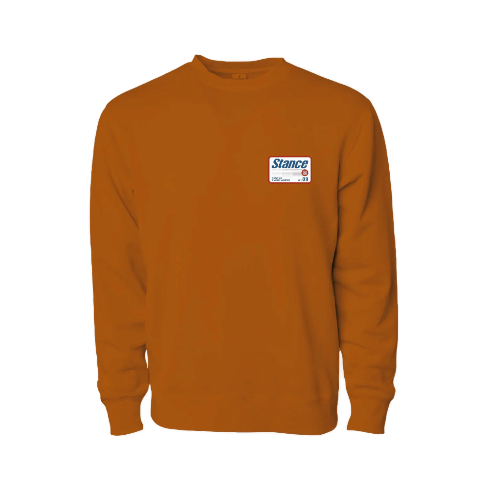 Stance Moto Crewneck Spice με ραμμένο patch στο στήθος και γραφικό Stance, από βαμβάκι και πολυεστέρα.