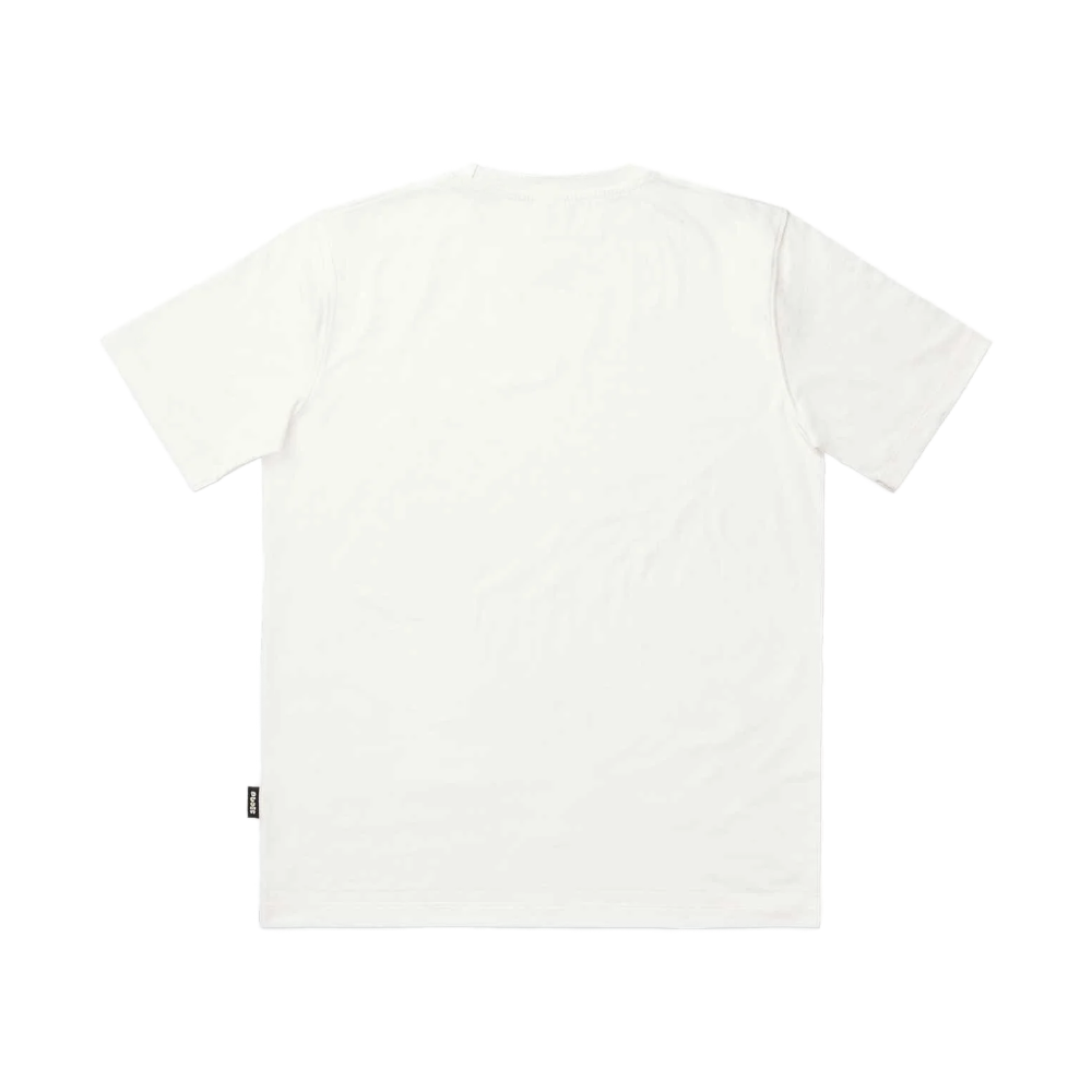 The Dudes Justits T-shirt Off-White by McBess, organic cotton streetwear tee με relaxed fit και woven Dudes label.