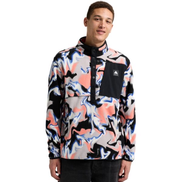 Burton Cinder Fleece Pullover Dazed σε regular fit με ανακυκλωμένο polar fleece και nylon panels – technical αντρικό fleece από NS97.GR