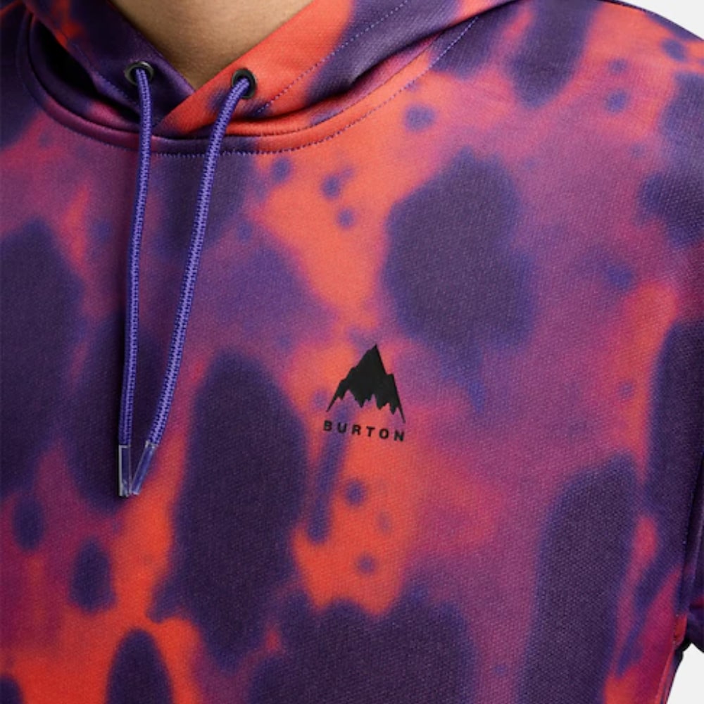 Burton Oak Pullover Hoodie Fiesta – αντρικό τεχνικό hoodie σε πορτοκαλί, quick-dry, breathable, με thumbholes – NS97.GR