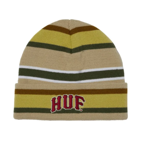 HUF Pierce Beanie Clay – unisex acrylic beanie με fold-over cuff και κεντημένο logo – NS97.GR