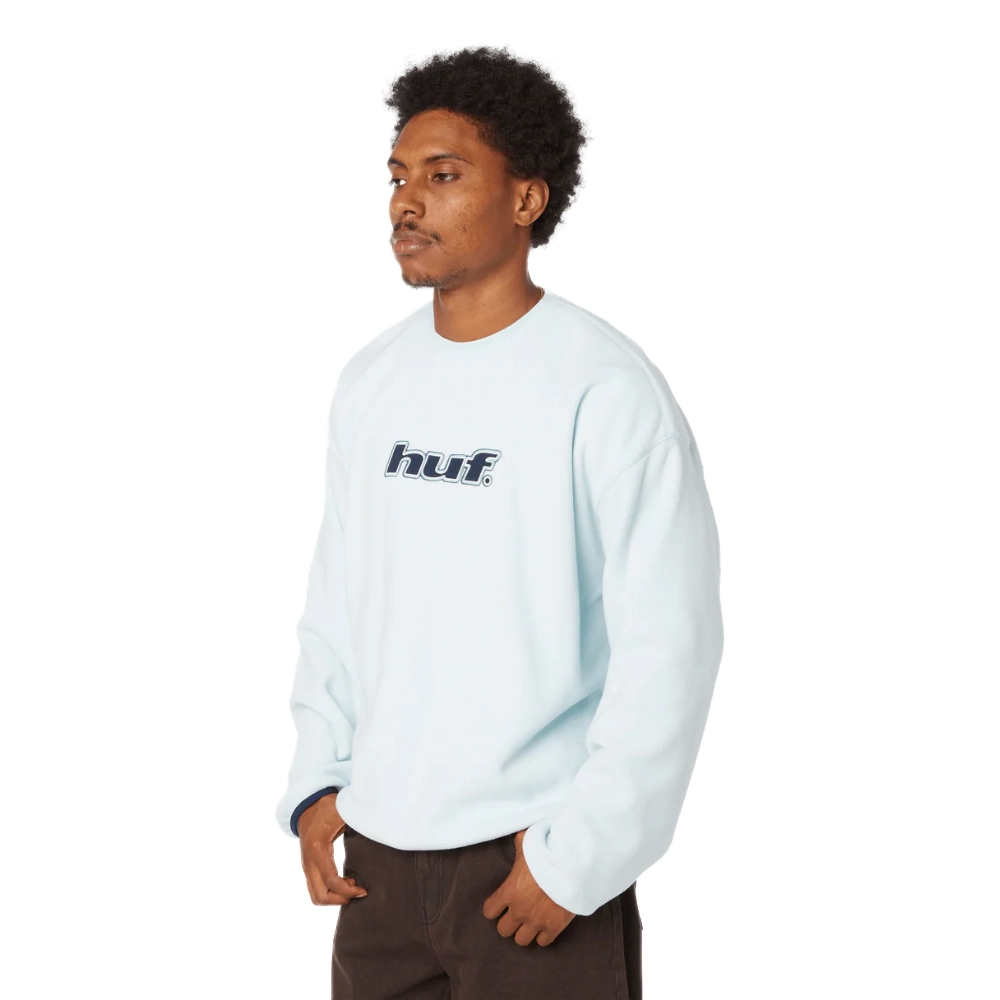 HUF Dot Unisex Crew Polar Fleece Sky - Image 2