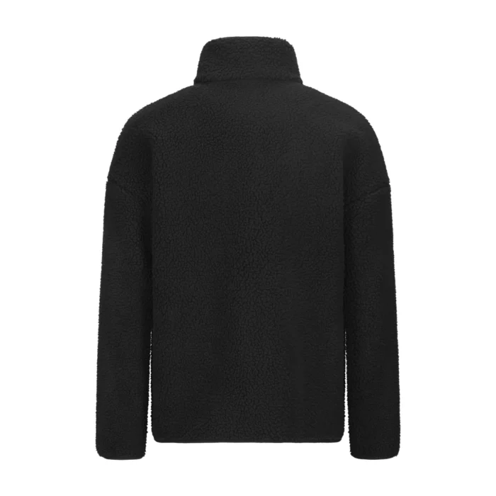 Picture Hafdals Zip Fleece black, relaxed fit fleece με Sherpa υφή και full-zip.