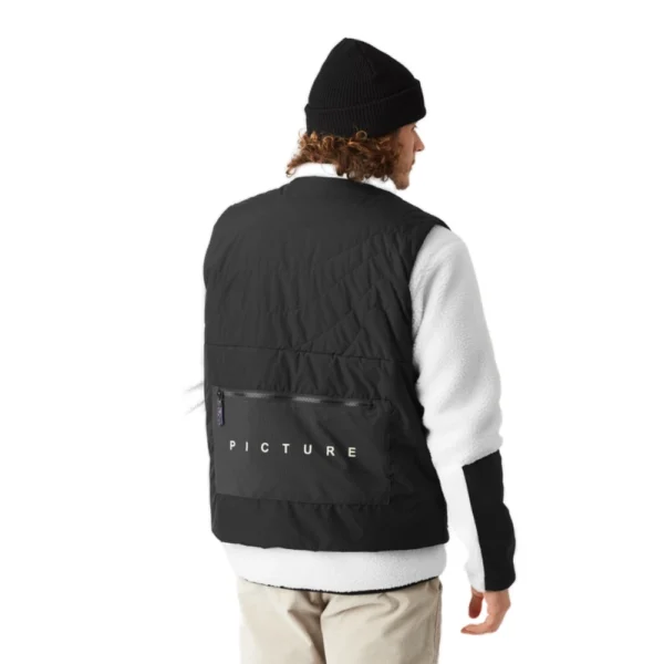 Picture PMBTON Jacket 3-in-1 Tofu Black – sherpa fleece + quilted vest, 3 τρόποι φορέματος, outdoor casual jacket – NS97.GR