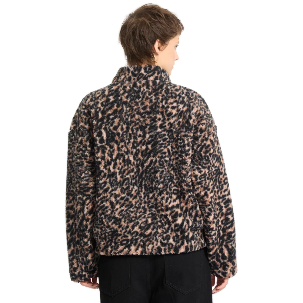 Volcom Wylding Out Zip Sherpa Animal Print