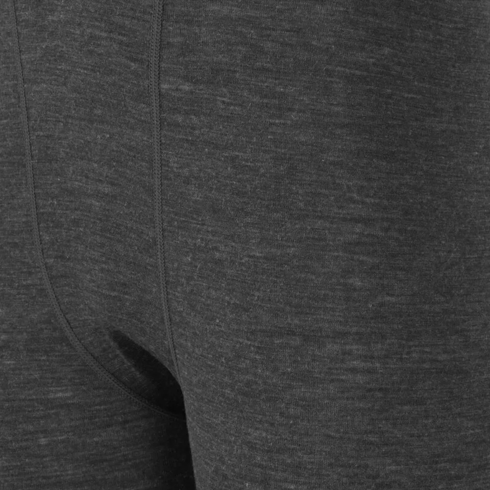 Μαύρο Whistler Cerro merino wool baselayer παντελόνι με flatlock ραφές και ελαστική μέση.