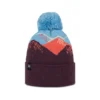 BUFF Tatik Beanie burgundy cuffed σκουφί με jacquard πλέξη και pom pom