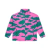 Picture Gypsi Zip Fleece Retro Bliss print, sherpa fleece με φερμουάρ, χαλαρή εφαρμογή και τσέπη στο στήθος.