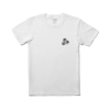 Stance High Roller λευκό t-shirt με μικρό τύπωμα στο στήθος και μεγάλο τύπωμα στην πλάτη, από 100% βαμβάκι.