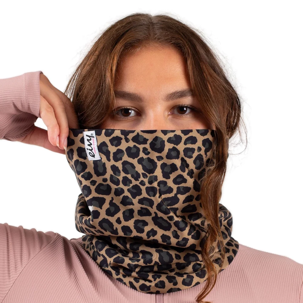 Γυναικείο περιλαίμιο Eivy Cold Neckwarmer με leopard print και επένδυση microfleece.