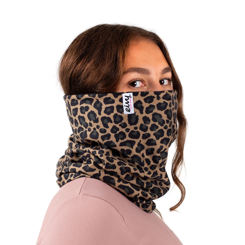 Γυναικείο περιλαίμιο Eivy Cold Neckwarmer με leopard print και επένδυση microfleece.