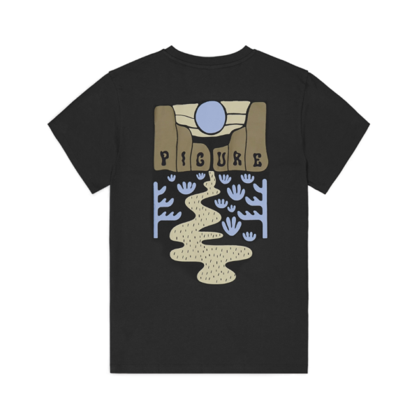 Picture Ouvea Tee Black ανδρικό t-shirt με τύπωμα πλάτης