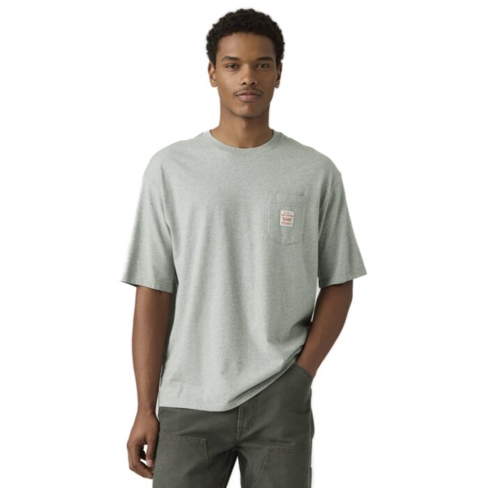Levi's Workwear Tee Grey - Ανδρικό Γκρι T-shirt με Λογότυπο Workwear