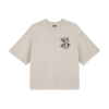 Unisex κοντομάνικη μπλούζα Grimey Chief Watcher Boxy Tee σε off-white χρώμα με μεγάλα τυπώματα, διαθέσιμο στο ns97.gr στην καστορια.
