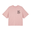 Unisex κοντομάνικη μπλούζα Grimey Chief Watcher Boxy Tee σε ροζ χρώμα με μεγάλα τυπώματα, διαθέσιμο στο ns97.gr στην καστορια.