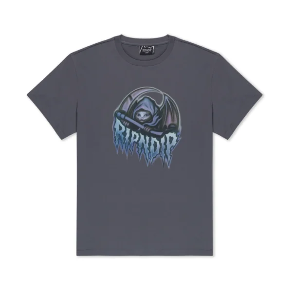Ανδρικό κοντομάνικο μπλουζάκι Ripndip Out Of Time σε χρώμα charcoal διαθέσιμο στο ns97.gr στην καστορια.
