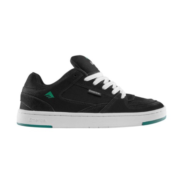 Ανδρικά skate παπούτσια Emerica Mute σε μαύρο χρώμα με λευκά κορδόνια διαθέσιμο στο ns97.gr Kastoria.