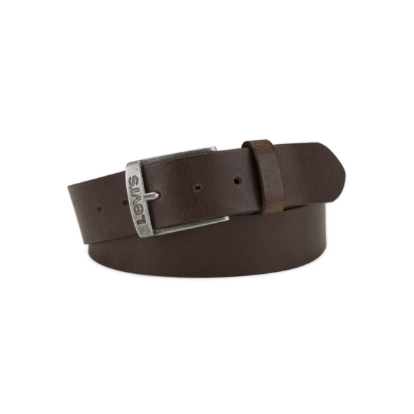 Ανδρική δερμάτινη ζώνη Levi's Duncan Belt σε σκούρο καφέ χρώμα διαθέσιμο στο ns97.gr Kastoria.