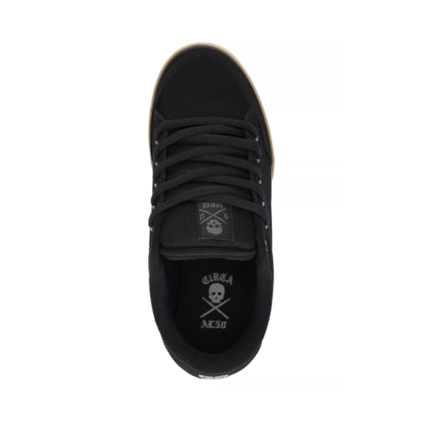 Skate παπούτσια C1RCA AL50 σε μαύρο χρώμα με καφέ σόλα διαθέσιμο στο ns97.gr Kastoria.