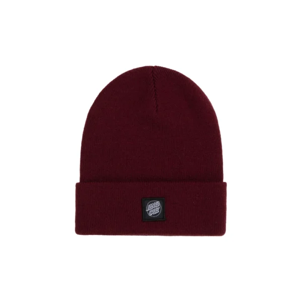 Πλεκτός σκούφος Santa Cruz Cruz Label Beanie σε μπορντό χρώμα διαθέσιμο στο ns97.gr Kastoria.