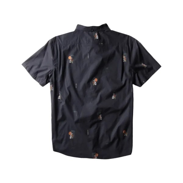 Ανδρικό κοντομάνικο πουκάμισο Vissla Parrodise Eco Shirt σε μαύρο χρώμα διαθέσιμο στο ns97.gr Kastoria.