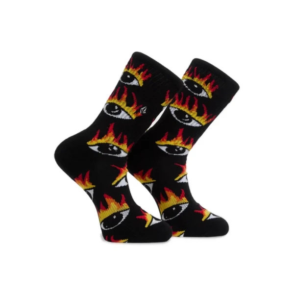 Ανδρικές ψηλές κάλτσες Volcom Ozzy II Socks σε μαύρο χρώμα διαθέσιμο στο ns97.gr Kastoria.