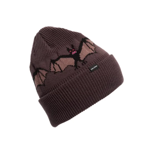Unisex πλεκτός σκούφος Volcom Ozzy Beanie σε σκούρο καφέ χρώμα διαθέσιμο στο ns97.gr Kastoria.