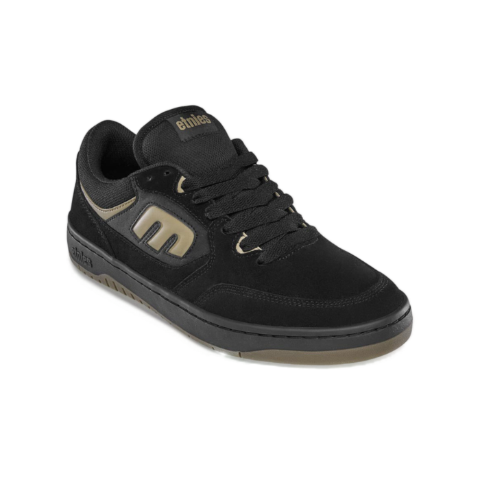 Ανδρικά skate παπούτσια Etnies Loot σε μαύρο χρώμα με καφέ σόλα διαθέσιμο στο ns97.gr Kastoria.
