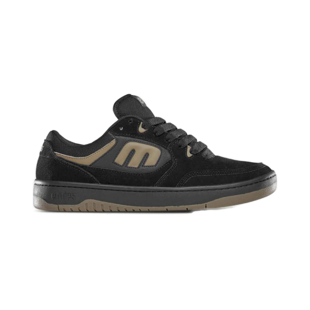 Ανδρικά skate παπούτσια Etnies Loot σε μαύρο χρώμα με καφέ σόλα διαθέσιμο στο ns97.gr Kastoria.