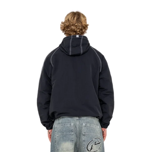 Ανδρικό τζάκετ με κουκούλα Rusty Lock Out Hooded Jacket σε μαύρο χρώμα διαθέσιμο στο ns97.gr Kastoria.