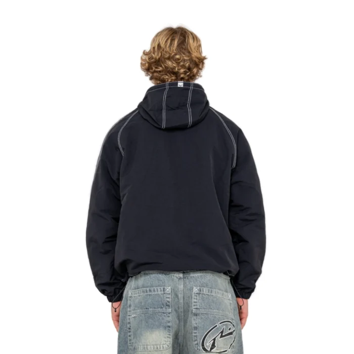 Ανδρικό τζάκετ με κουκούλα Rusty Lock Out Hooded Jacket σε μαύρο χρώμα διαθέσιμο στο ns97.gr Kastoria.