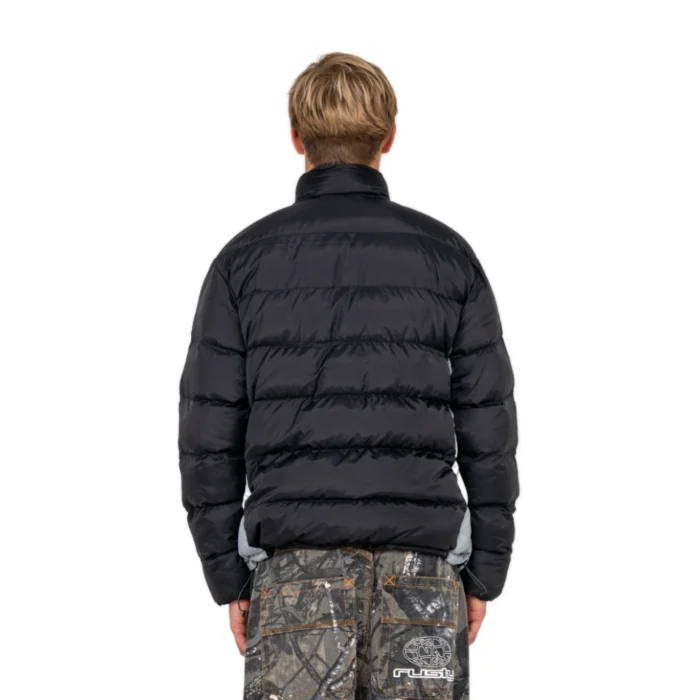 Ανδρικό φουσκωτό μπουφάν Rusty Pit Viper Puffer Jacket σε μαύρο χρώμα διαθέσιμο στο ns97.gr Kastoria.