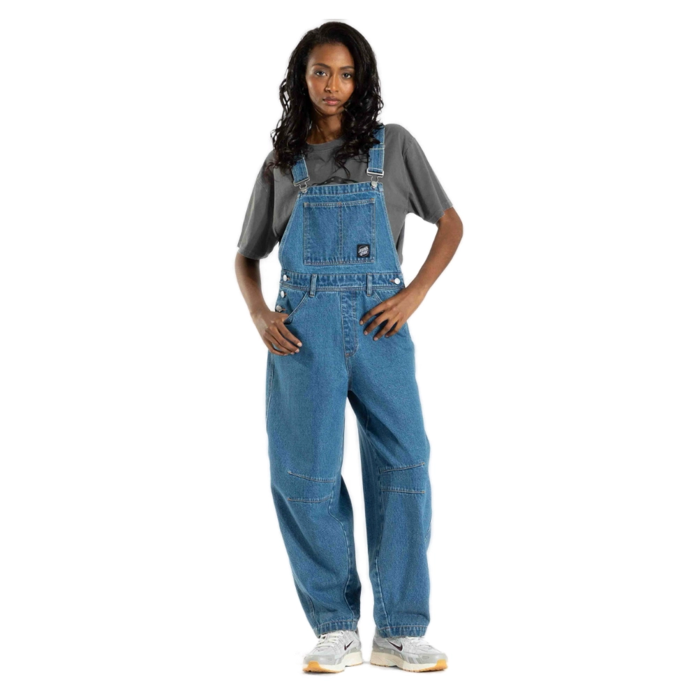 Γυναικεία τζιν σαλοπέτα Santa Cruz Opus Dot Barrel Dungarees σε ανοιχτό μπλε χρώμα διαθέσιμο στο ns97.gr Kastoria