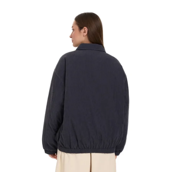 Γυναικείο κοτλέ πανωφόρι 24colours Cord Jacket σε ανθρακί χρώμα διαθέσιμο στο ns97.gr Kastoria.