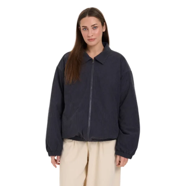 Γυναικείο κοτλέ πανωφόρι 24colours Cord Jacket σε ανθρακί χρώμα διαθέσιμο στο ns97.gr Kastoria.