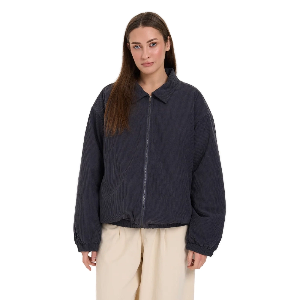 Γυναικείο κοτλέ πανωφόρι 24colours Cord Jacket σε ανθρακί χρώμα διαθέσιμο στο ns97.gr Kastoria.