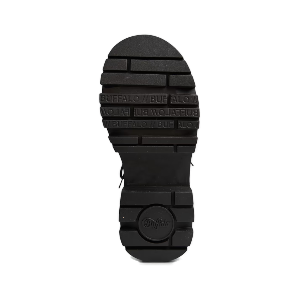 Μποτάκια Buffalo Dione Hike Mid σε μαύρο vegan nappa δέρμα διαθέσιμο στο ns97.gr Kastoria.
