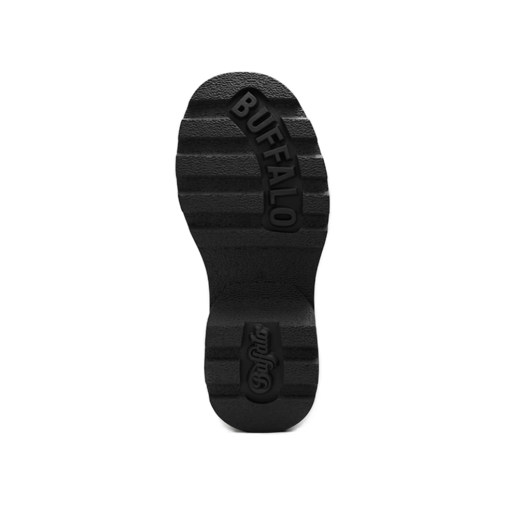 Γυναικεία vegan μποτάκια Buffalo Phantom Lace Up Zip σε μαύρο χρώμα διαθέσιμο στο ns97.gr Kastoria.