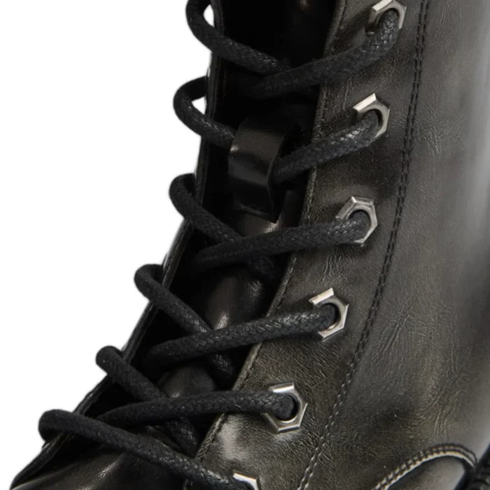 Μποτάκια Buffalo Stack Lace Up Mid σε washed grey γκρι χρώμα διαθέσιμο στο ns97.gr Kastoria.