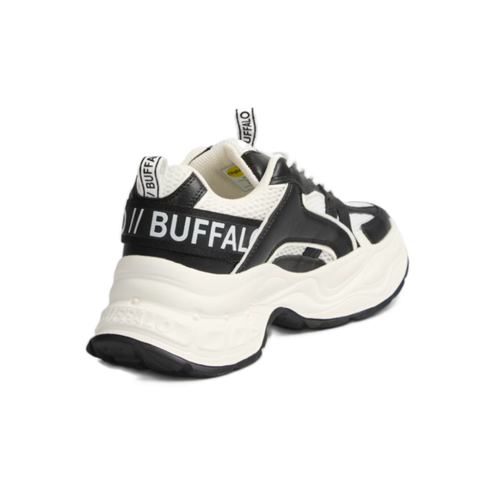 Chunky sneakers Buffalo Yuno Vegan σε μαύρο και λευκό χρώμα διαθέσιμο στο ns97.gr Kastoria.