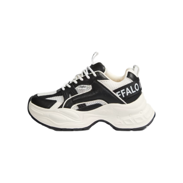 Chunky sneakers Buffalo Yuno Vegan σε μαύρο και λευκό χρώμα διαθέσιμο στο ns97.gr Kastoria.