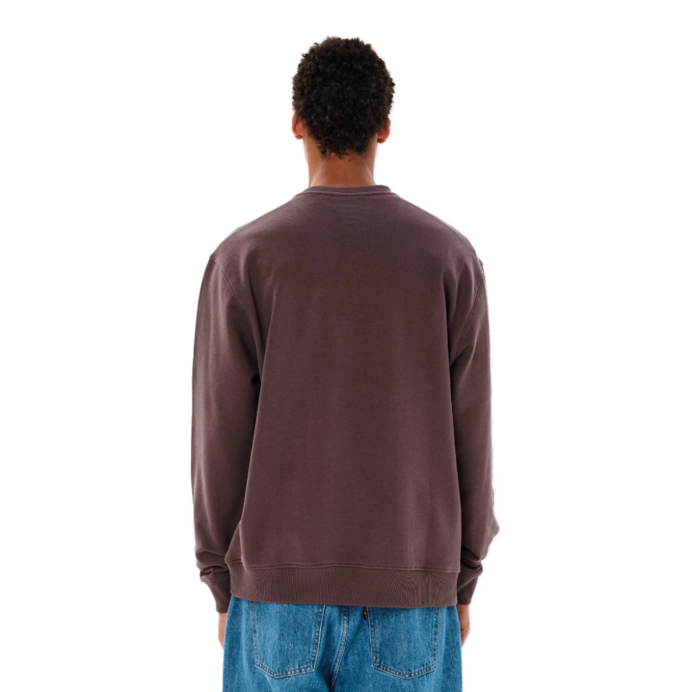 Ανδρική φούτερ μπλούζα Emerson Classic Crewneck με λογότυπο στο στήθος σε dusty plum χρώμα διαθέσιμη στο ns97.gr Kastoria
