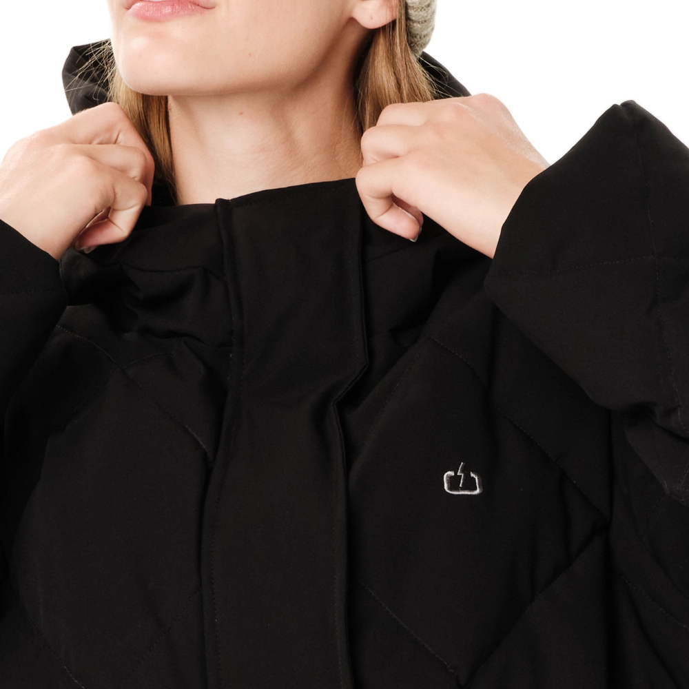 Γυναικείο αδιάβροχο puffer μπουφάν Emerson Hooded Jacket σε μαύρο χρώμα διαθέσιμο στο ns97.gr Kastoria.