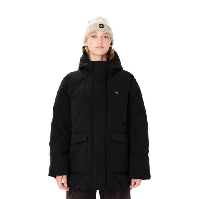 Γυναικείο αδιάβροχο puffer μπουφάν Emerson Hooded Jacket σε μαύρο χρώμα διαθέσιμο στο ns97.gr Kastoria.